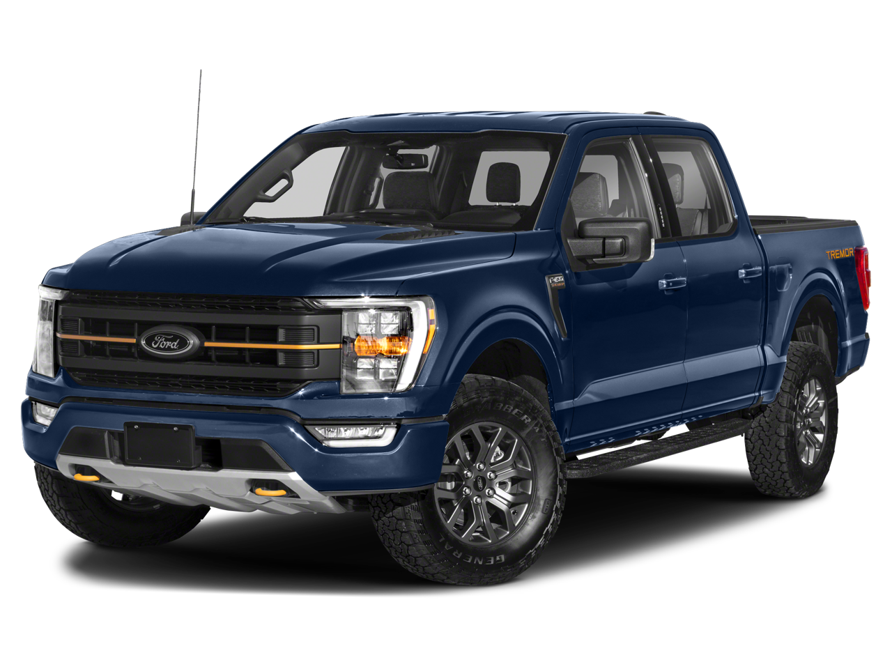 2023 Ford F-150 Tremor in Antimatter Blue Metallic — front three-quarter view