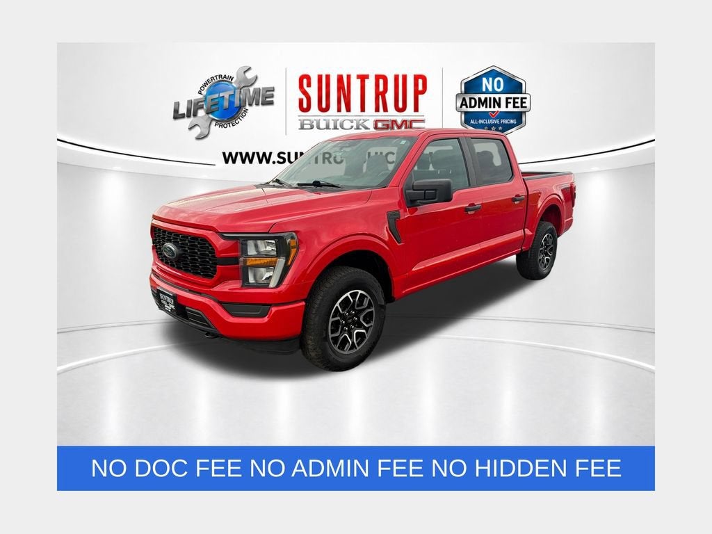 2023 Ford F-150 XL in Red — front three-quarter view