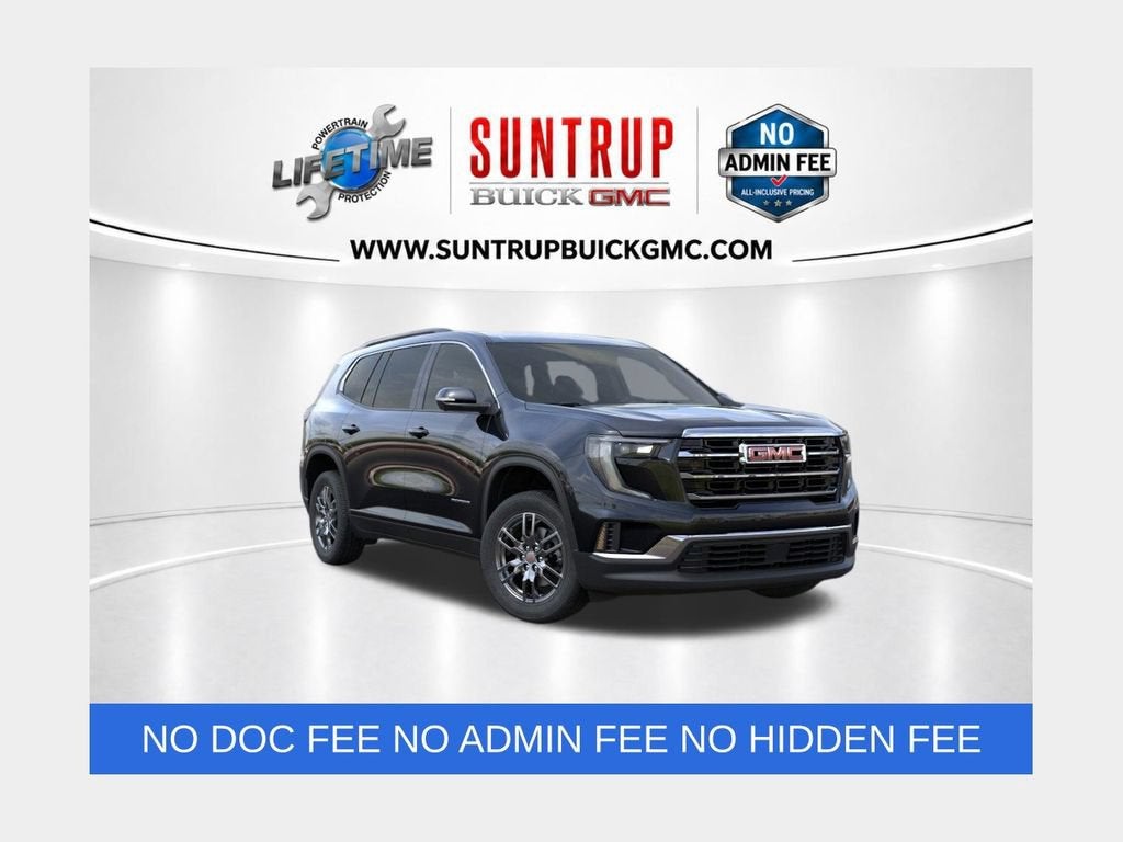 2026 GMC Acadia Elevation in Ebony Twilight Metallic — front three-quarter view