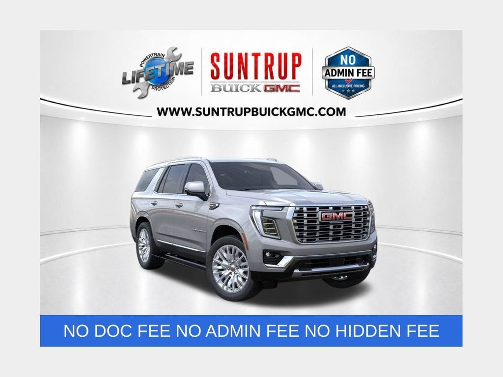 2026 GMC Yukon Denali in Sterling Metallic — front three-quarter view