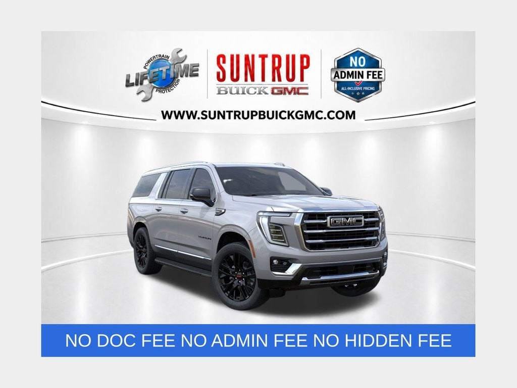 2026 GMC Yukon XL Elevation in Sterling Metallic — front three-quarter view