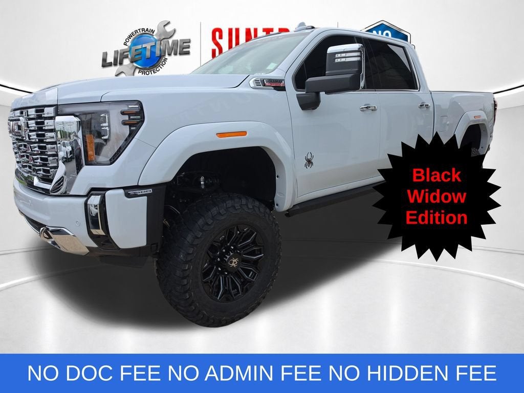 2026 GMC Sierra 2500 HD Denali in Glacier White Tricoat — front three-quarter view