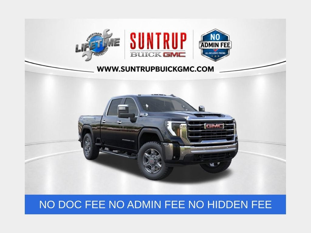 2026 GMC Sierra 3500 HD SLT in Onyx Black — front three-quarter view