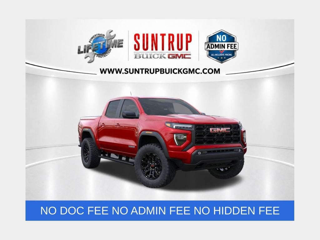 2026 GMC Canyon Elevation in Volcanic Red Tintcoat — front three-quarter view