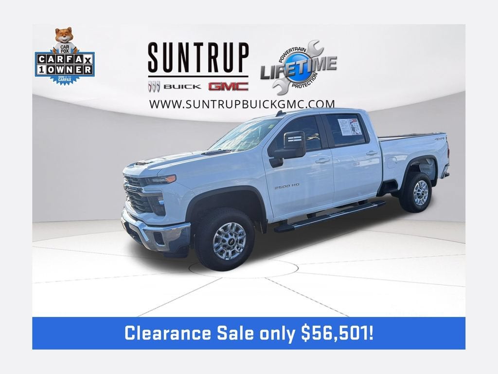 2026 Chevrolet Silverado 2500 HD LT in Summit White — front three-quarter view