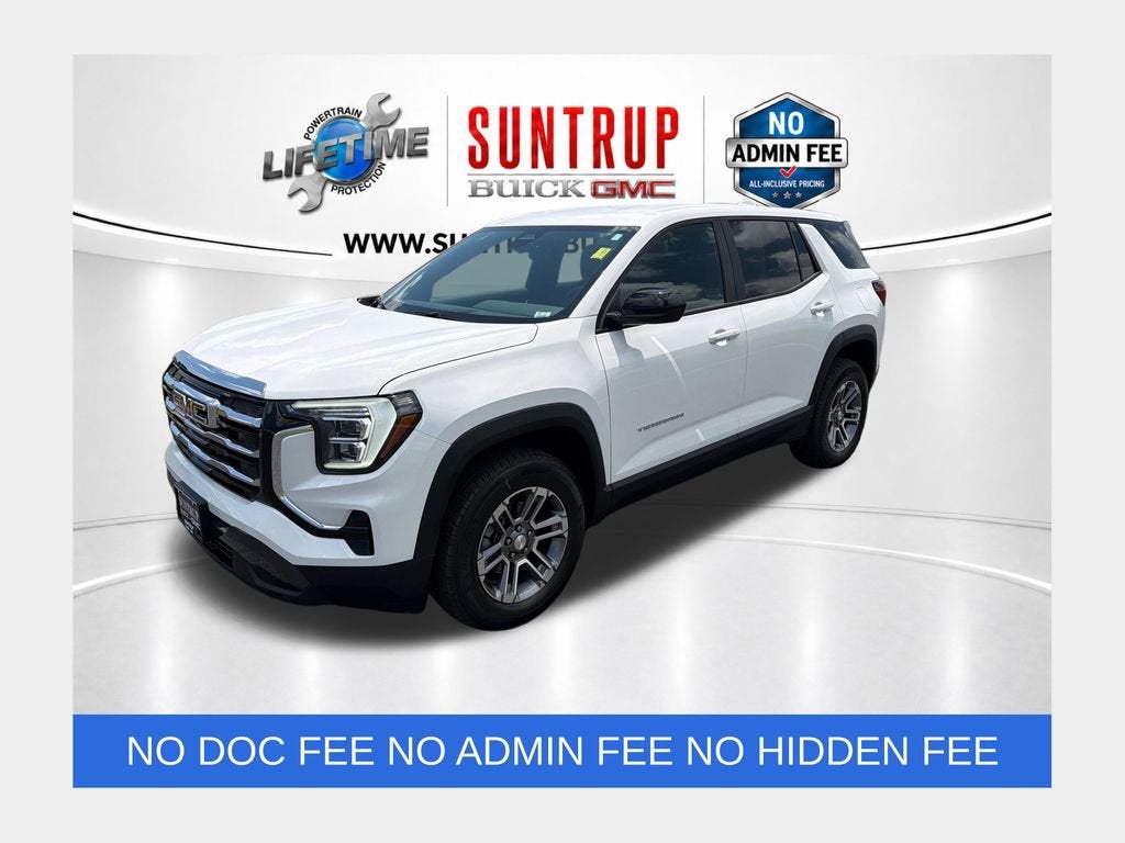 2026 GMC Terrain Elevation in Summit White — front three-quarter view