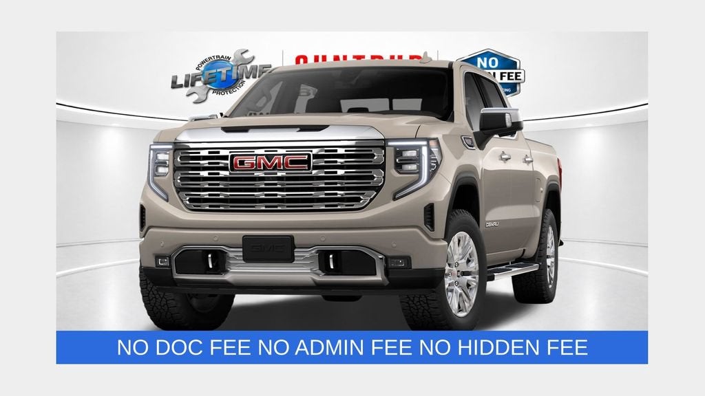 2026 GMC Sierra 1500 Denali in Coastal Dune — front three-quarter view