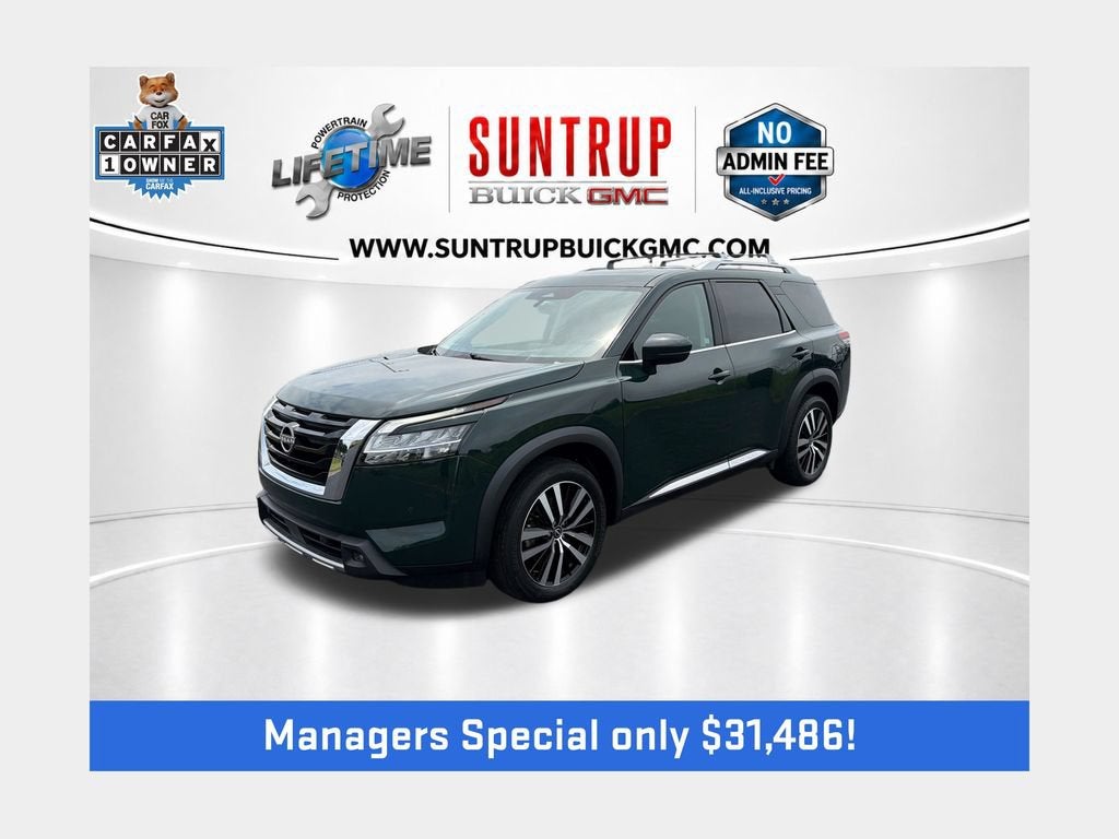 2023 Nissan Pathfinder Platinum in Other — front three-quarter view