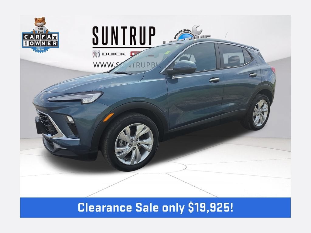2024 Buick Encore GX Preferred in Ocean Blue Metallic — front three-quarter view