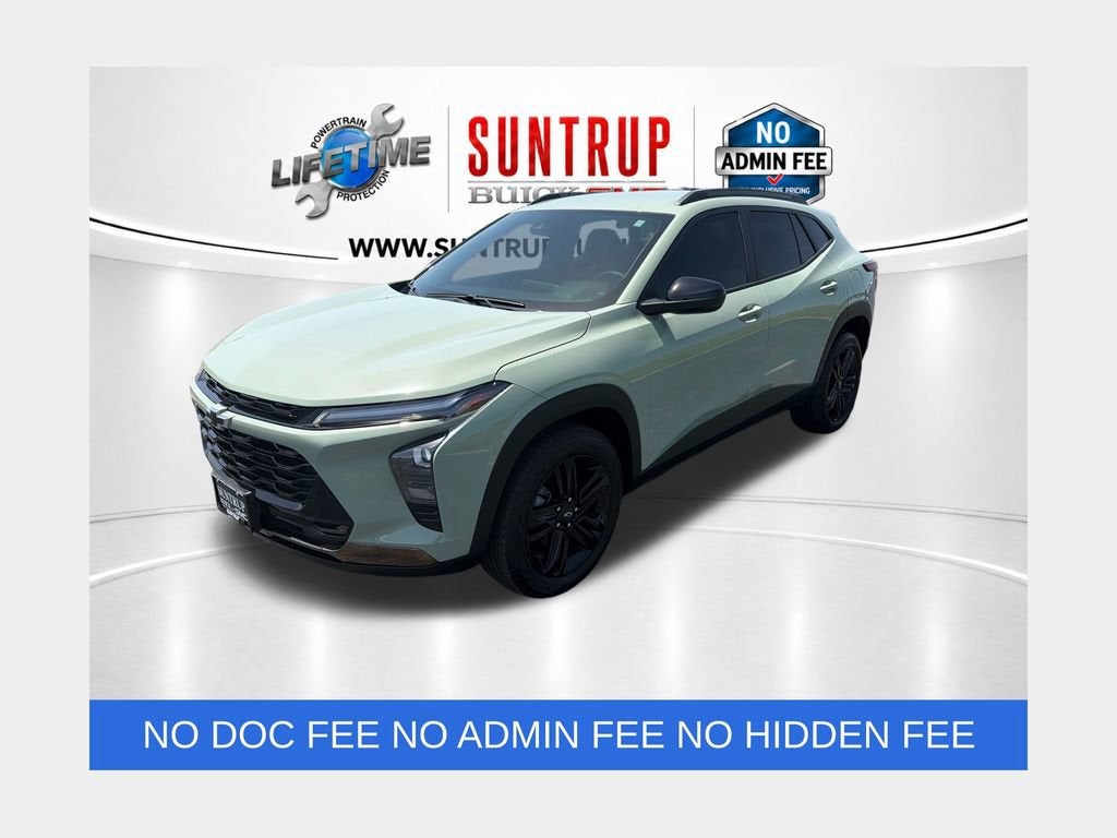 2025 Chevrolet Trax ACTIV in Cacti Green — front three-quarter view