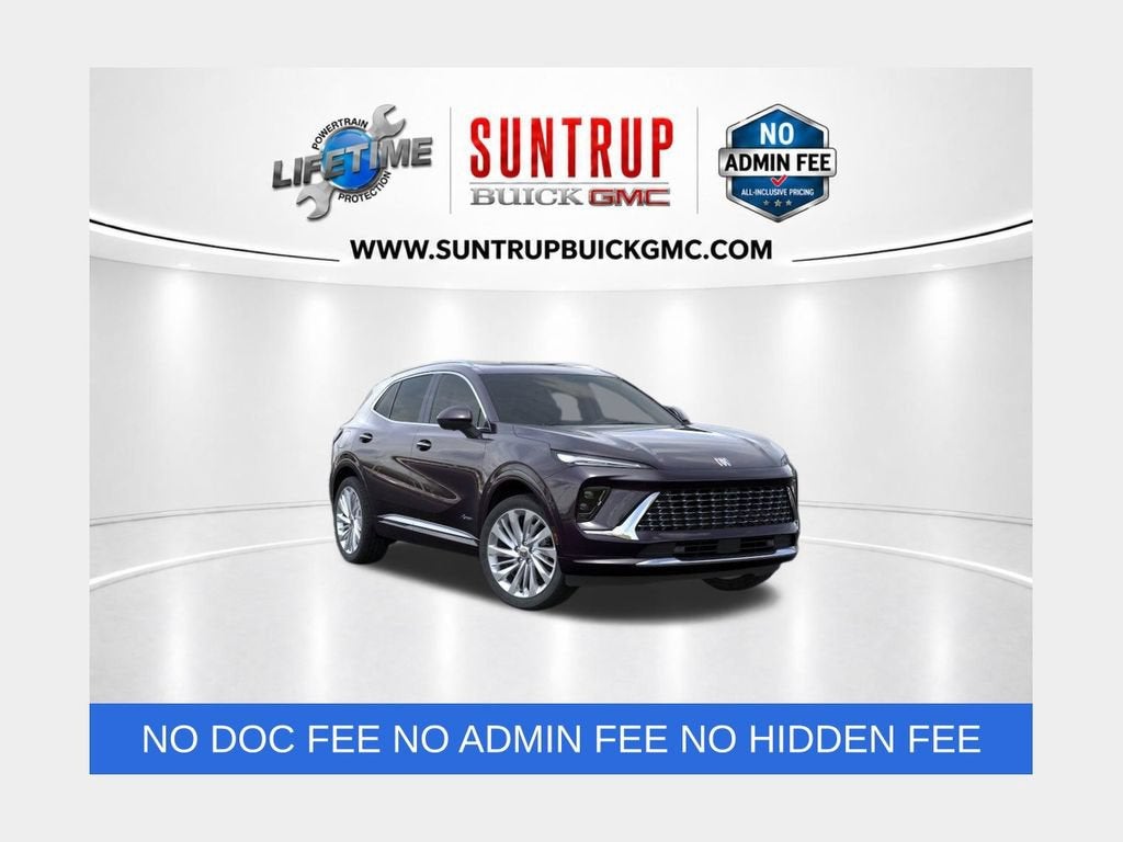 2026 Buick Envision Avenir in Midnight Opal — front three-quarter view