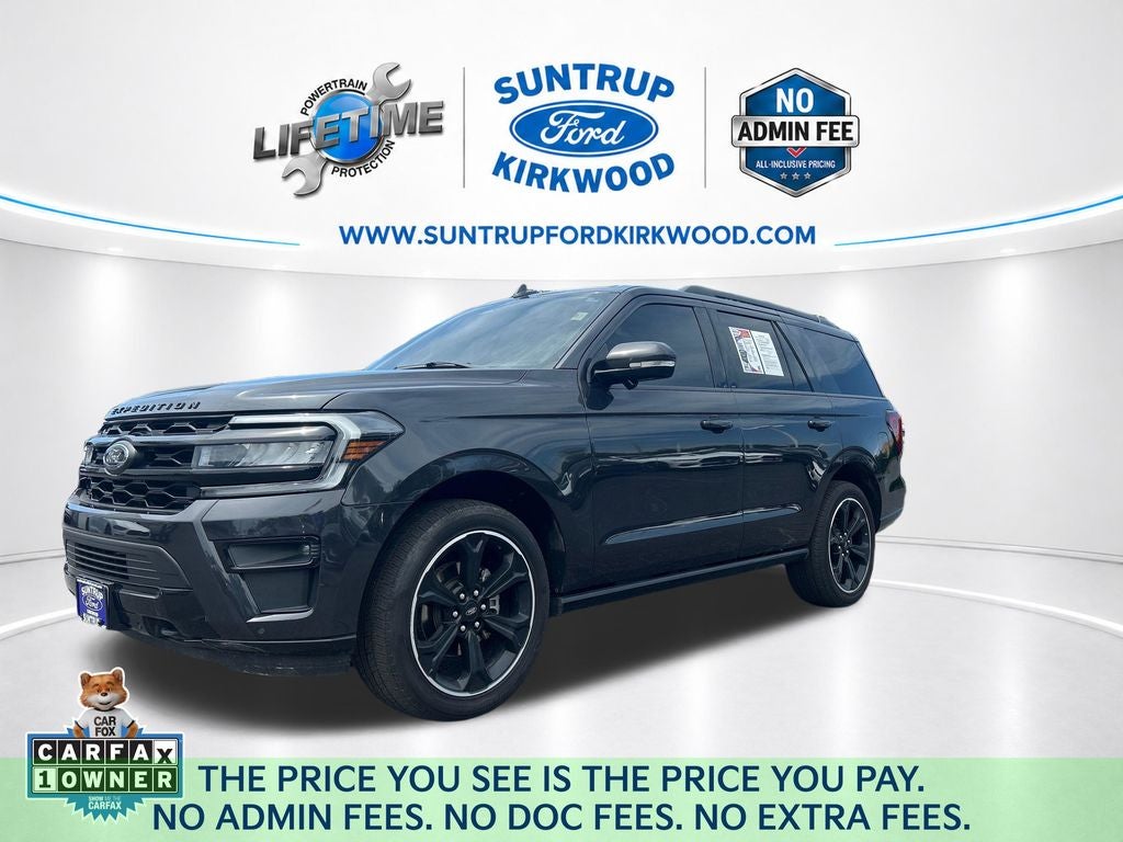 2024 Ford Expedition Limited in Dark Matter Gray Metallic — front three-quarter view