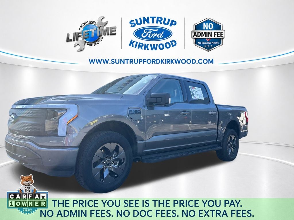 2025 Ford F-150 Lightning Flash in Carbonized Gray Metallic — front three-quarter view