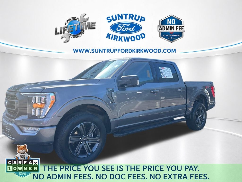 2023 Ford F-150 XLT in Carbonized Gray Metallic — front three-quarter view