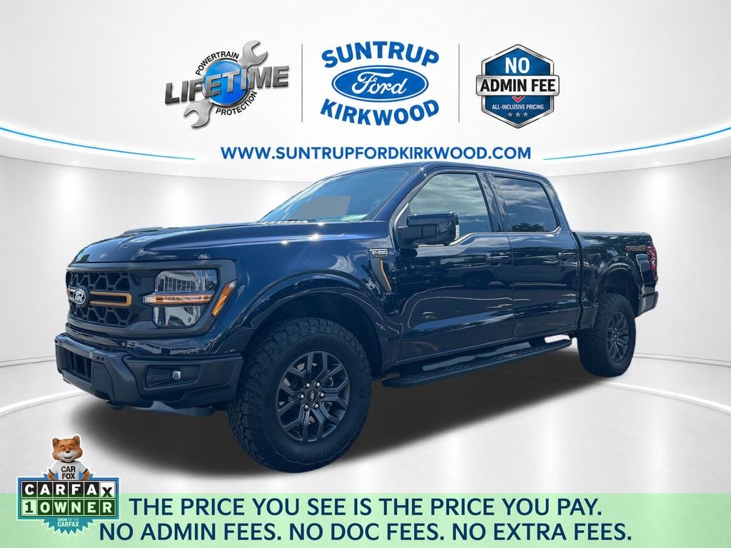 2025 Ford F-150 Tremor in Antimatter Blue Metallic — front three-quarter view