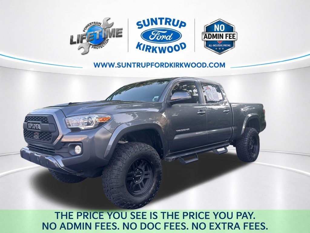 2021 Toyota Tacoma TRD Sport V6 in Magnetic Gray Metallic — front three-quarter view