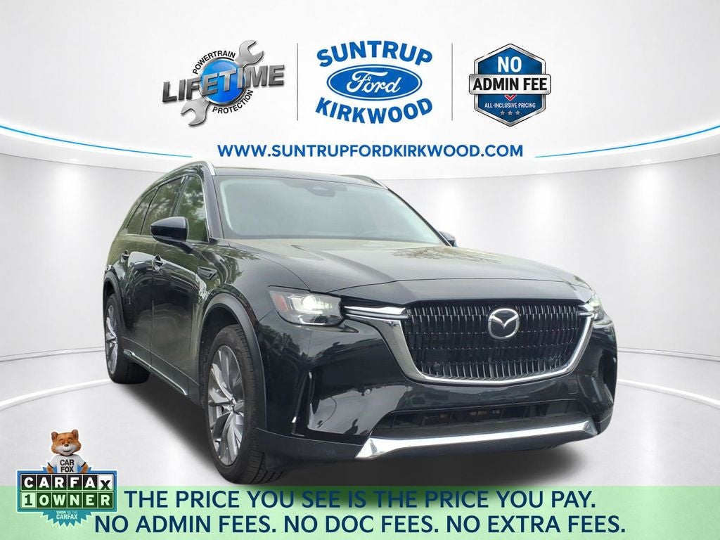 2024 Mazda Mazda CX-90 3.3 Turbo Premium in Jet Black Mica — front three-quarter view