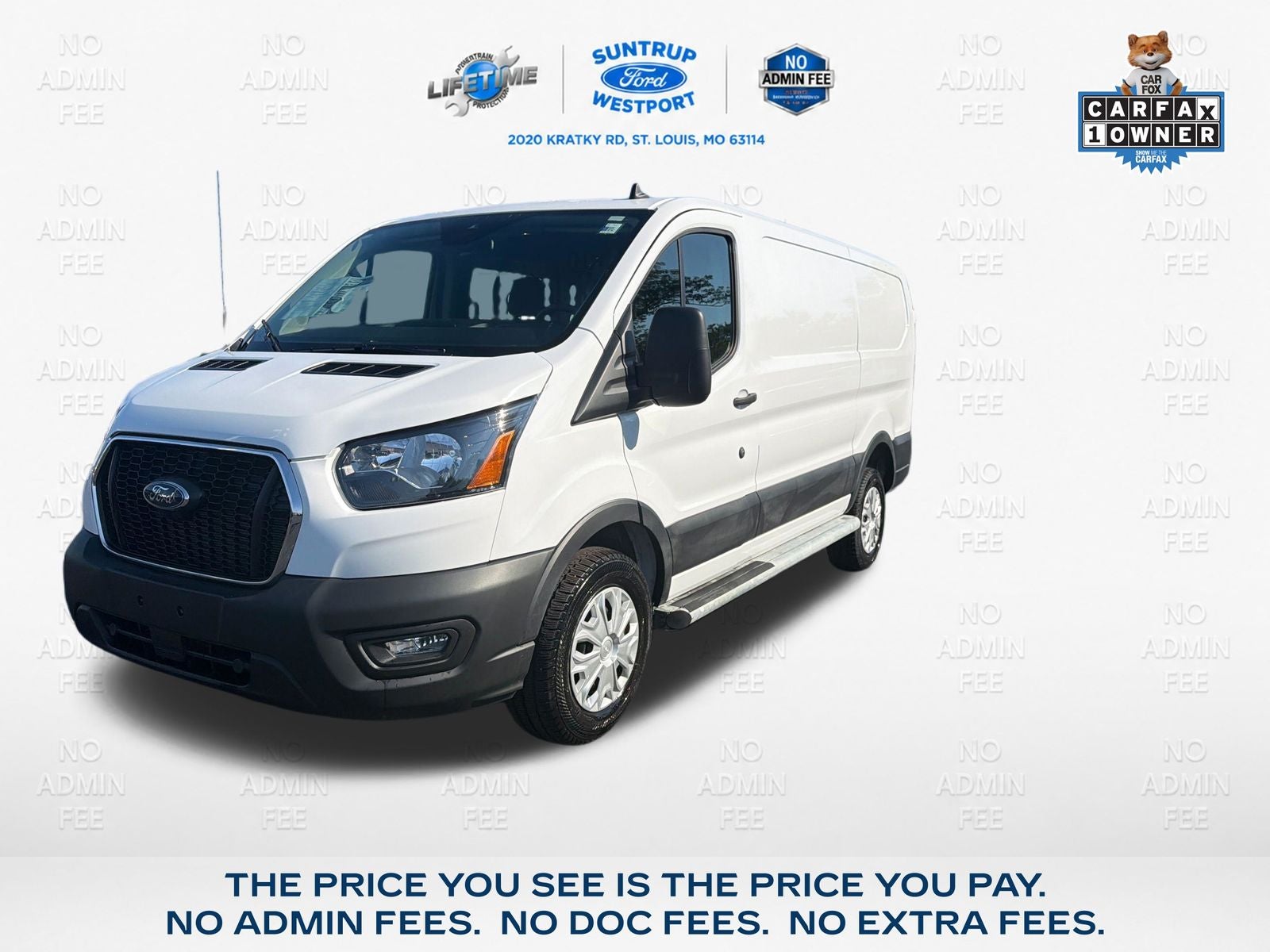 2025 Ford Transit-250 Base in Oxford White — front three-quarter view