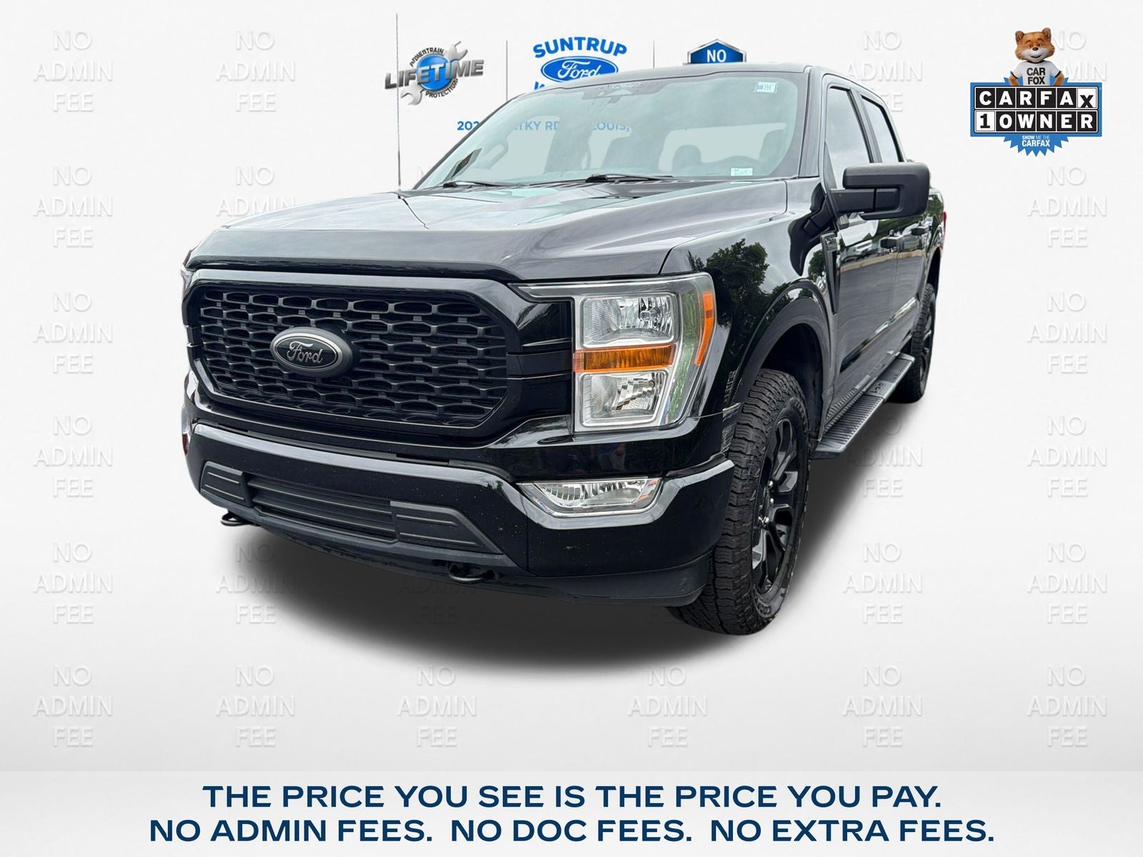 2022 Ford F-150 XL in Black Metallic — front three-quarter view