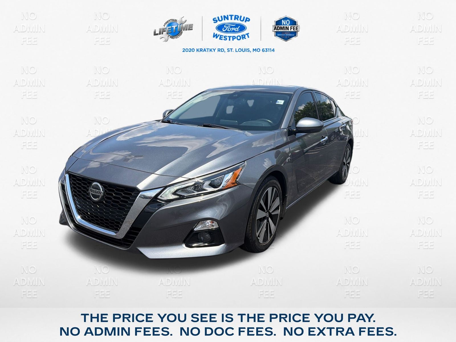 2019 Nissan Altima 2.5 SV in Gun Metallic — front three-quarter view