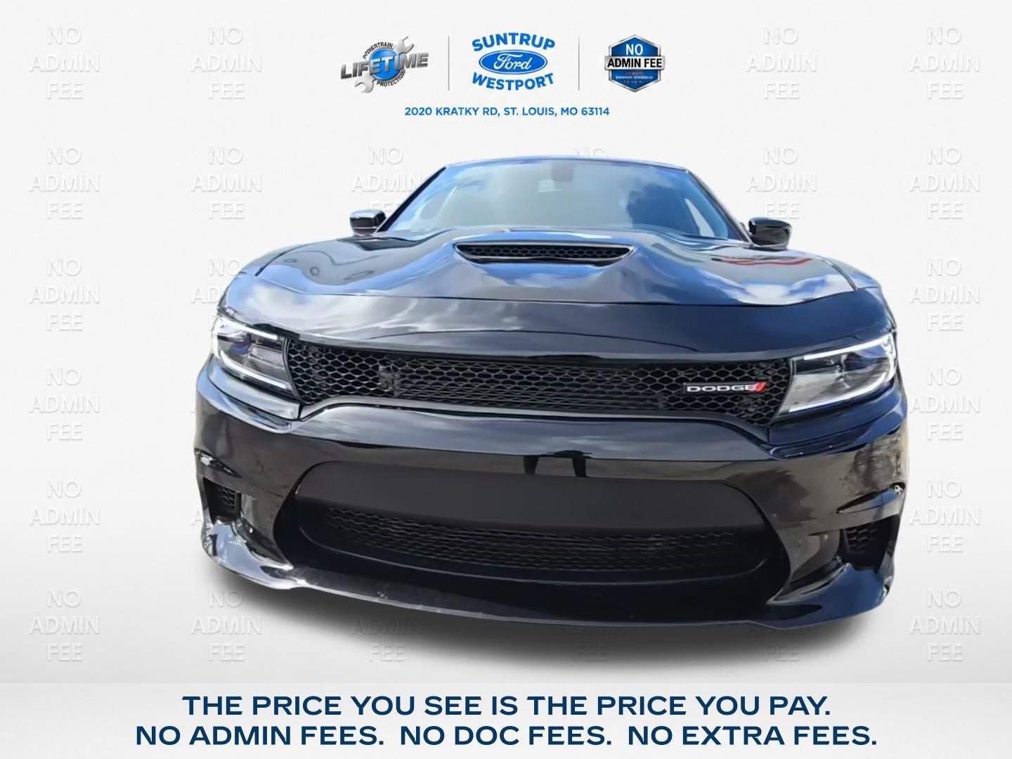 2022 Dodge Charger R/T in Pitch Black Clearcoat — front three-quarter view