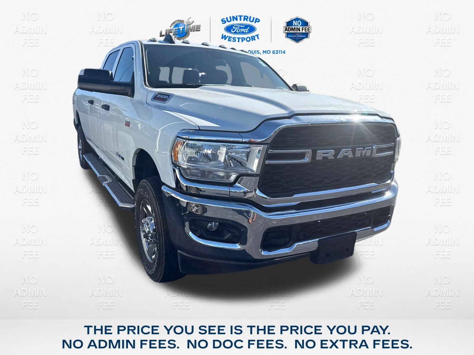 2022 RAM 3500 Tradesman in Bright White Clearcoat — front three-quarter view