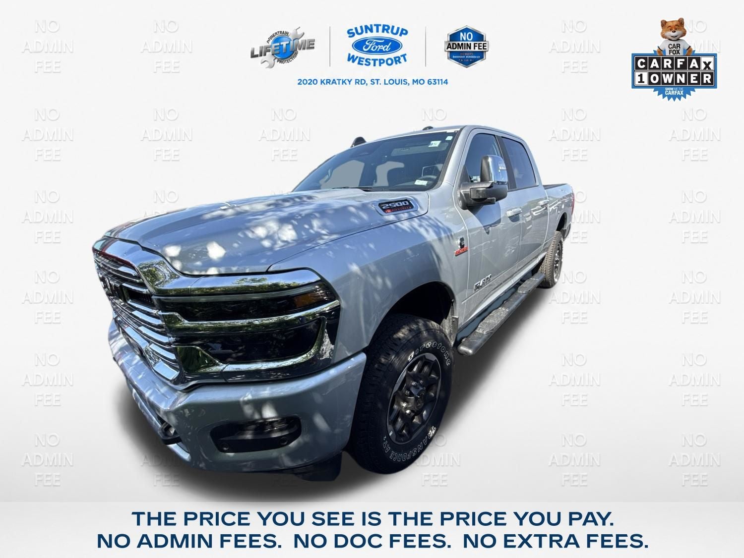 2026 RAM 2500 Laramie in Silver Zynith — front three-quarter view