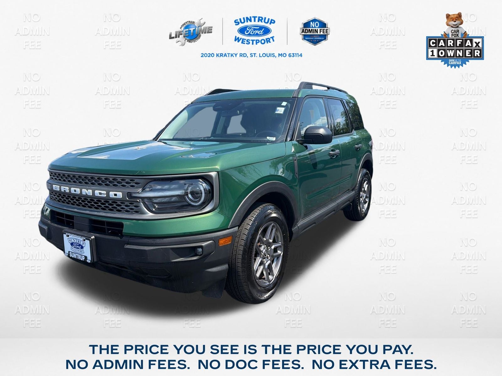 2025 Ford Bronco Sport Big Bend in Green Metallic — front three-quarter view